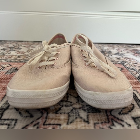 KEDS pale pink sparkle champion metallic sneakers size 7.5 ladies casual shoe - Picture 3 of 8